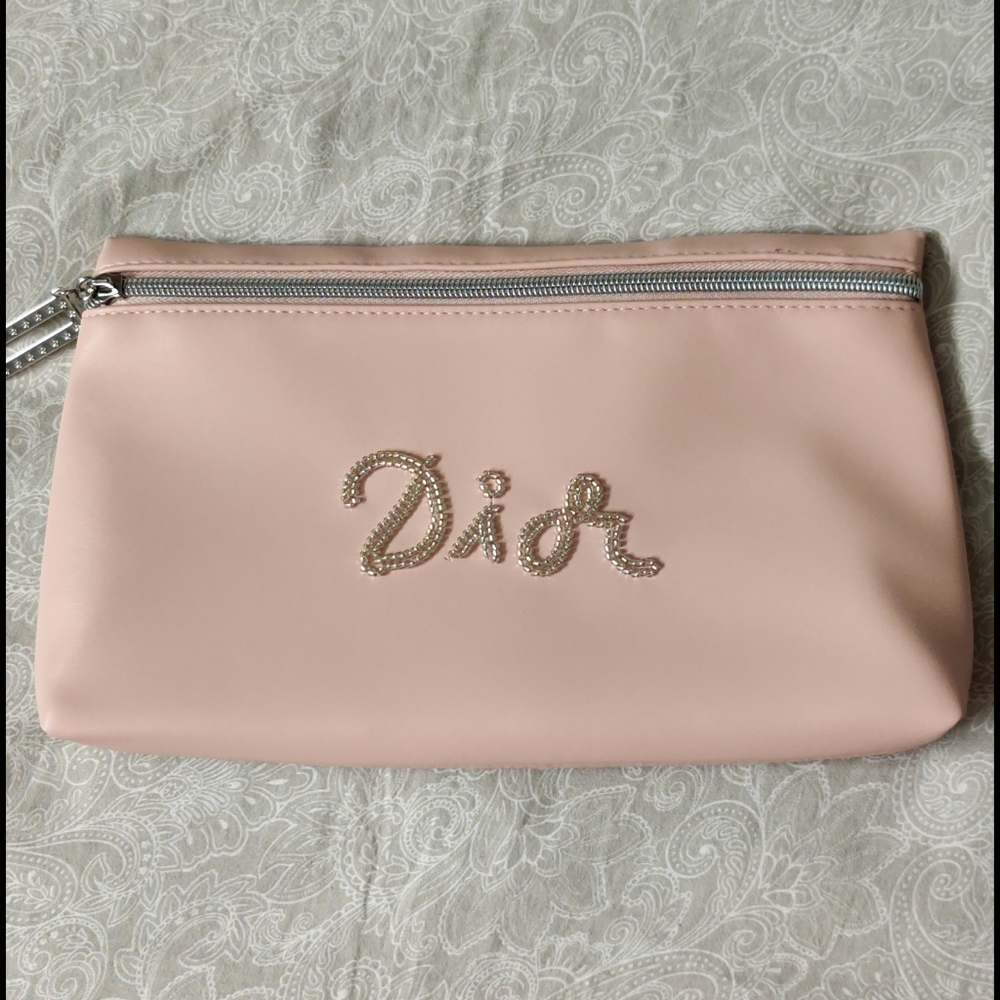 CHRISTIAN DIOR BABY PINK MAKEUP CLUTCH BAG